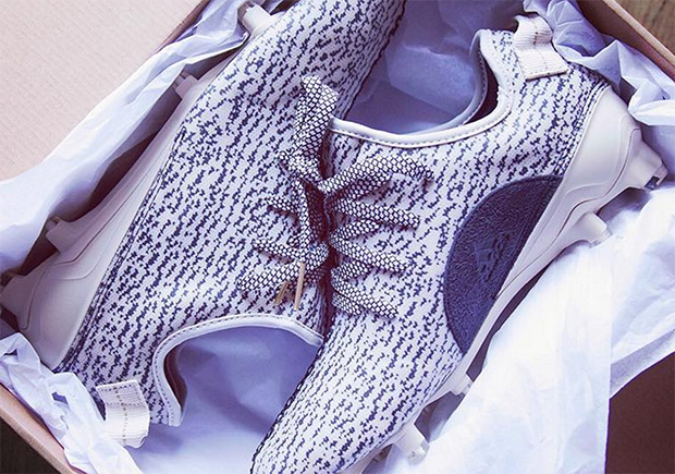 Check Out The adidas Yeezy Boost 350 “Turtle Dove” Football Cleats