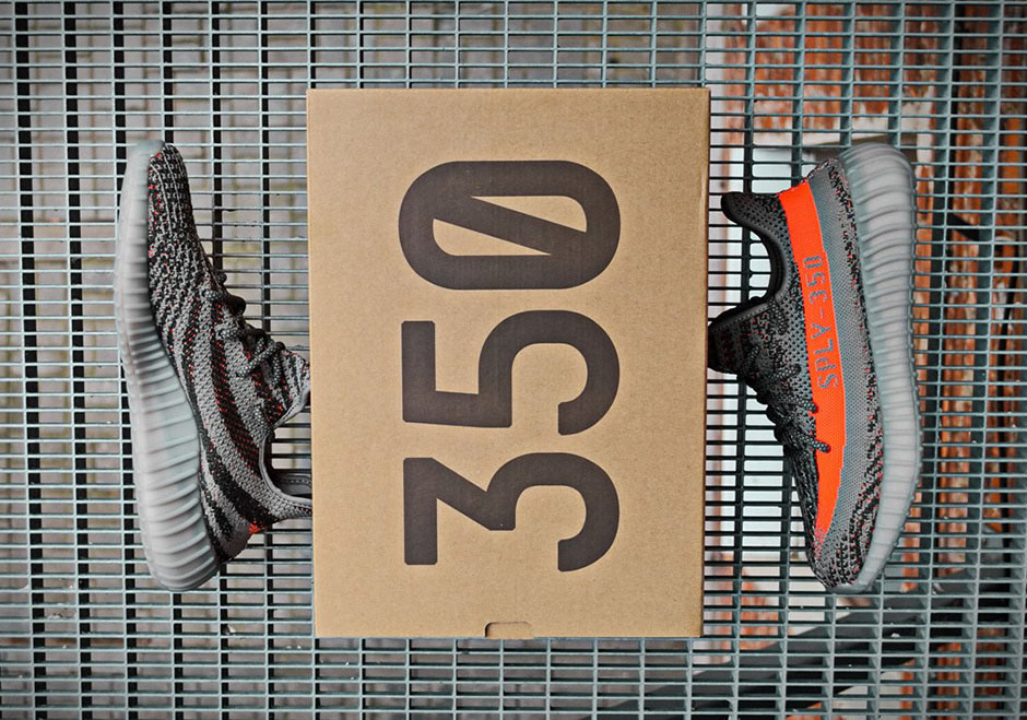 adidas Yeezy Boost 350 v2 Grey Bold Orange AH2203 