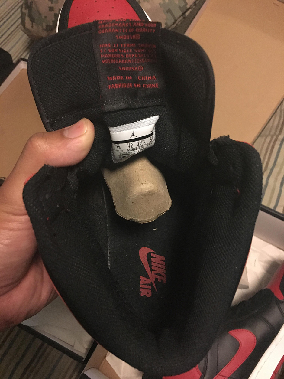 jordan 1 bred insole