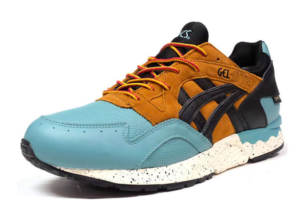 Asics Gel Lyte V Gore Tex Blue Brown Black 1