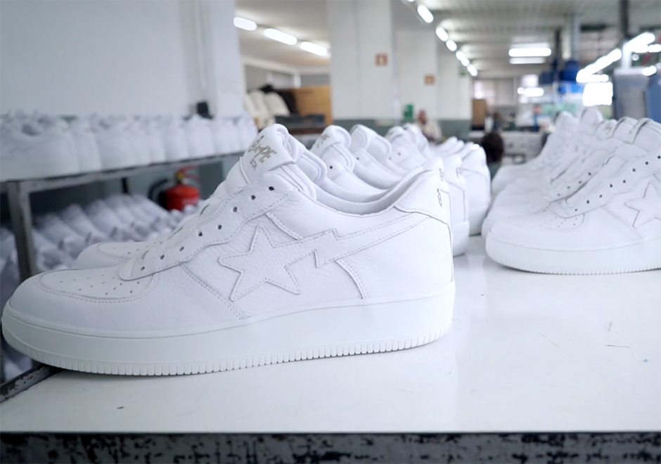 triple white bapesta