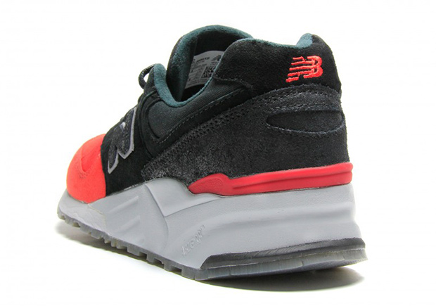 New Balance 999 Waxed Canvas Black Red 02