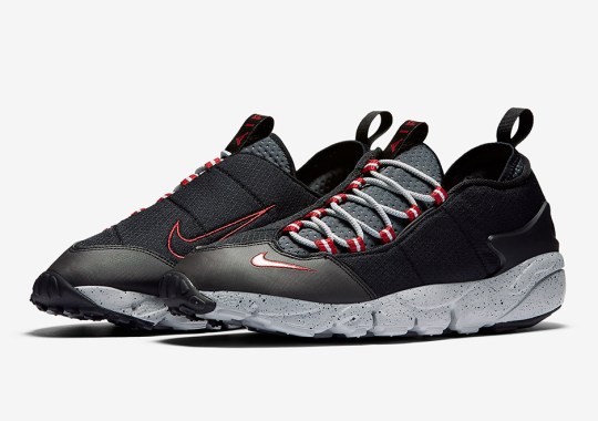 nike air footscape motion black wolf grey red 1