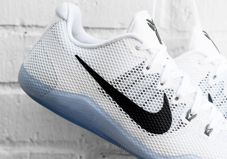 nike kobe 11 em white cool grey black ice sole release reminder 2