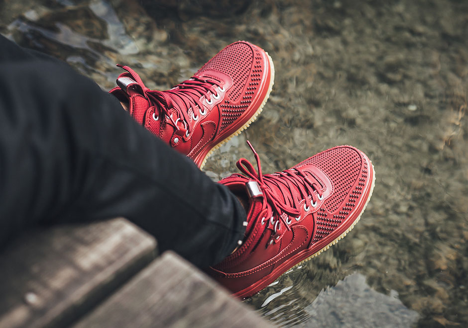 nike air force 1 duckboot red