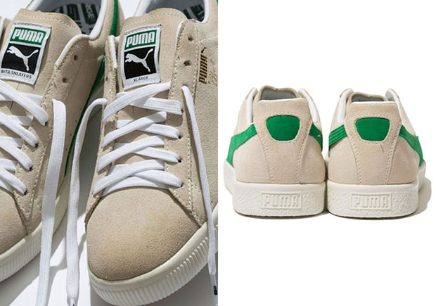 XLARGE mita Puma Clyde Collab Cream Green | SneakerNews.com