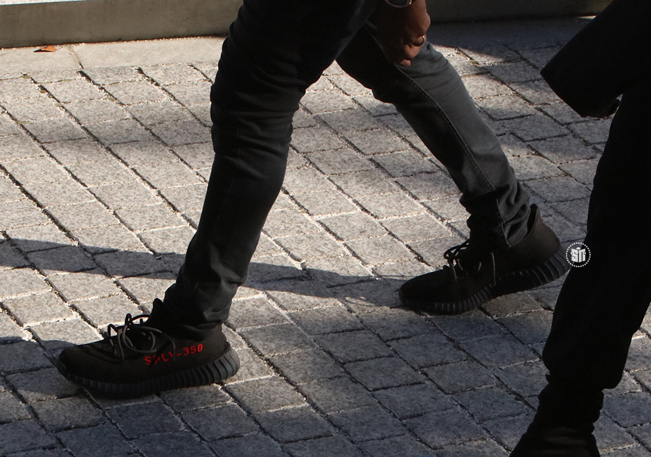 yeezy 35 v2 bred on feet