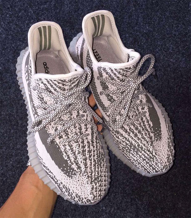 gray and white yeezys