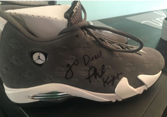 Air Jordan 14 “Oregon” PE Signed By Phil Knight Hits eBay