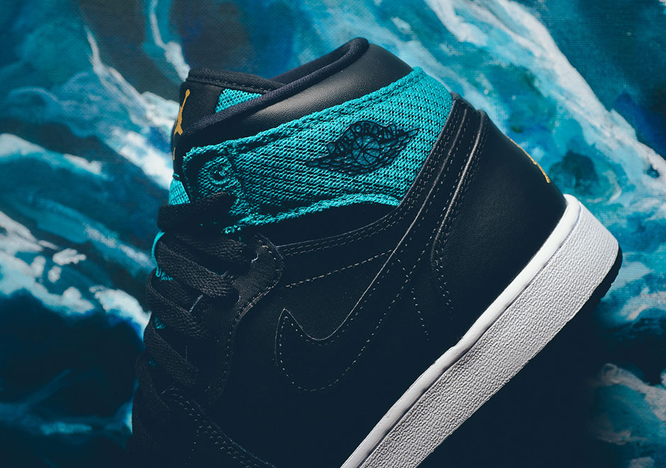 air jordan 1 teal and black