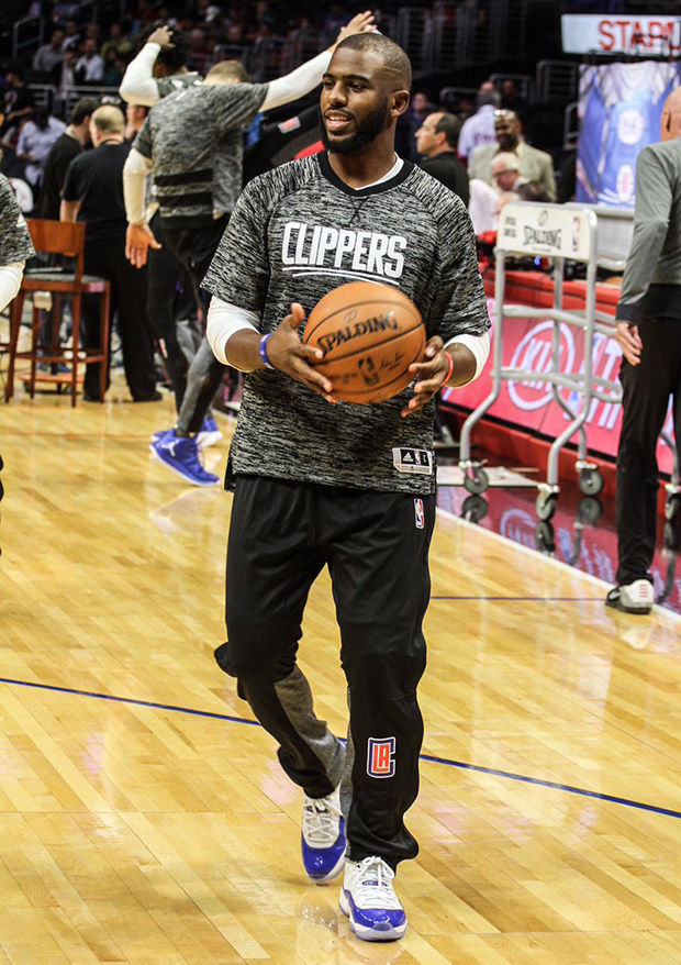 Chris Paul Wears Air Jordan 11 Clippers 
