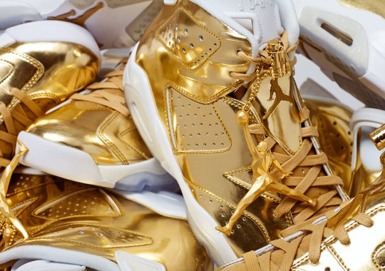 The Air Jordan 6 Pinnacle In Gold Releases Tomorrow