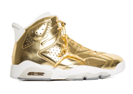 The Air jordan royalty 6 Pinnacle In Gold Releases With Awesome Hangtag