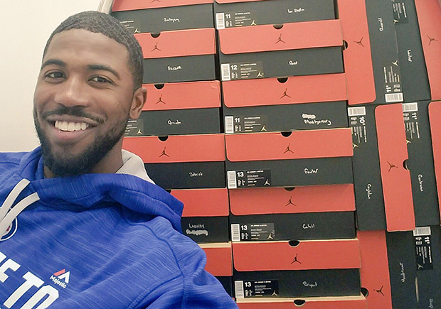 Dexter Fowler Of The Chicago Cubs Is Giving Air Jordans To His Teammates