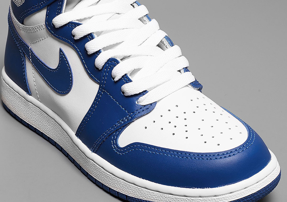 blue and white jordan 1s