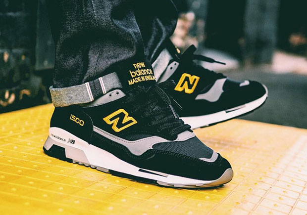 new balance black and yellow