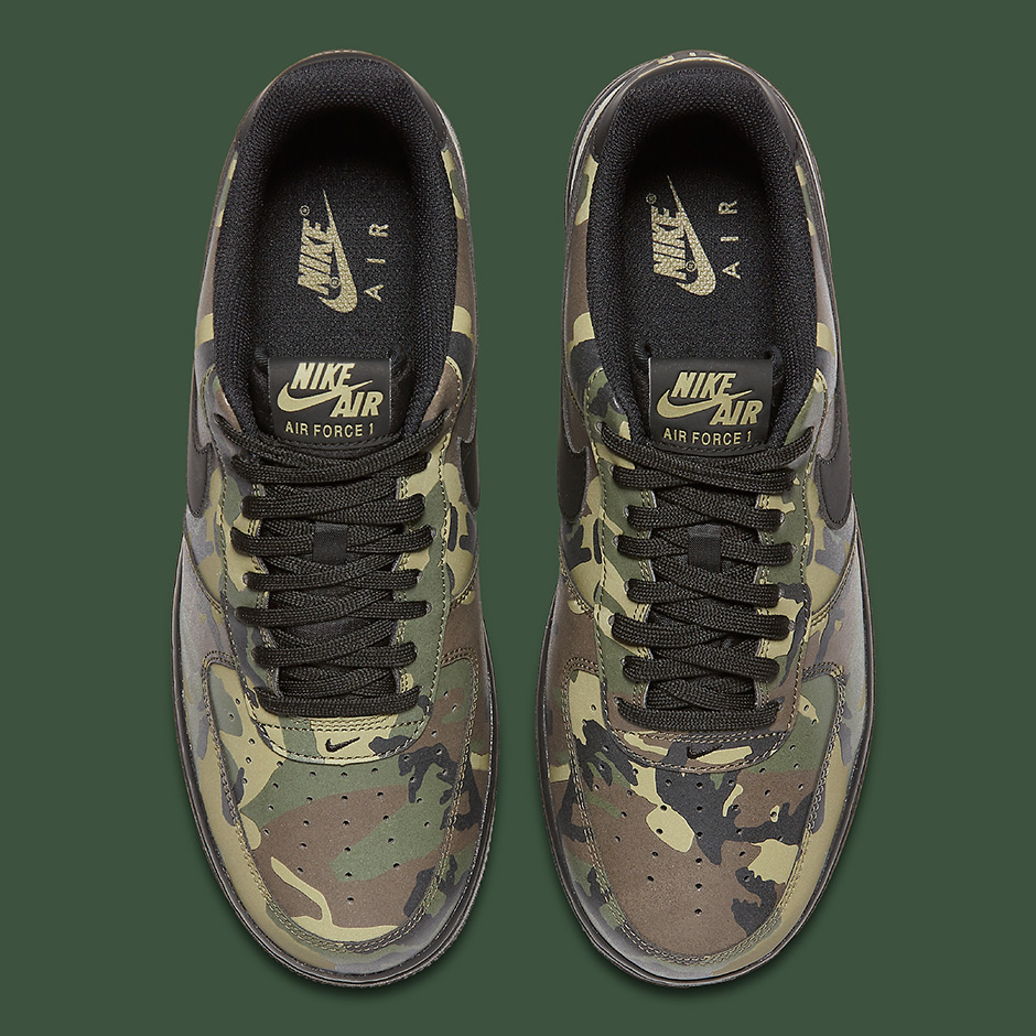 air force 1 olive reflective camo