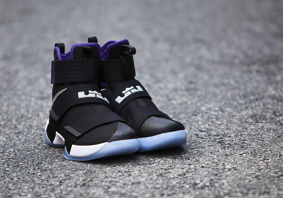 Lebron soldier 10 store black and purple