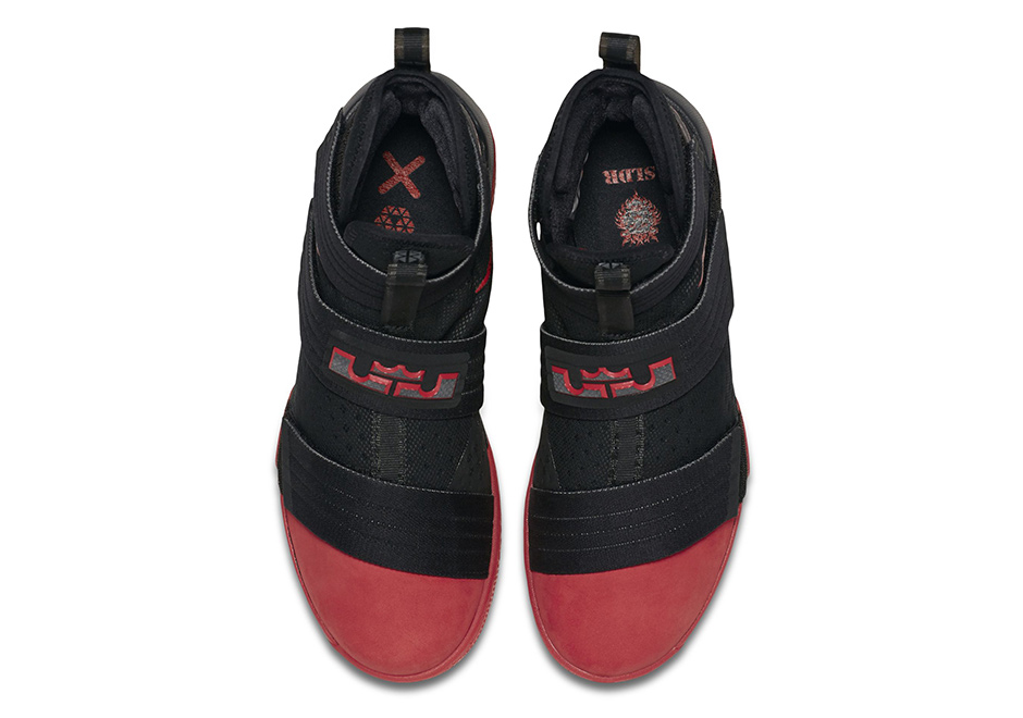 lebron soldier 10 black and red