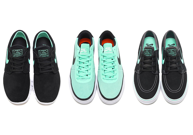 Nike Details Three Skate Shoes In “Green Glow”
