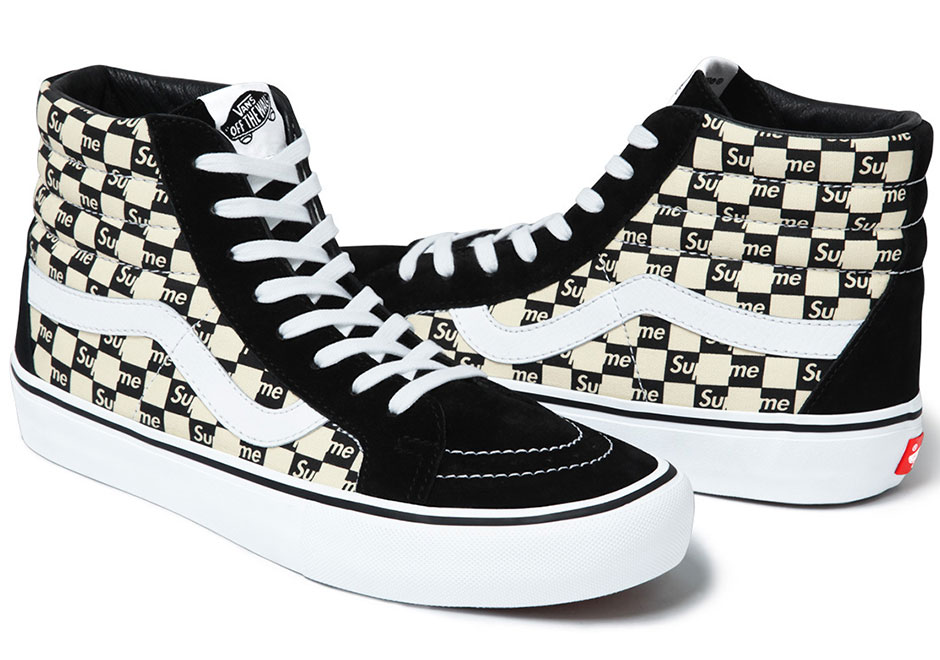 SUPREME VANS SK8-HI CHECKER 27cm-