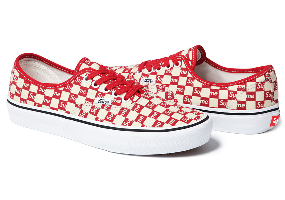 vans red checkerboard authentic