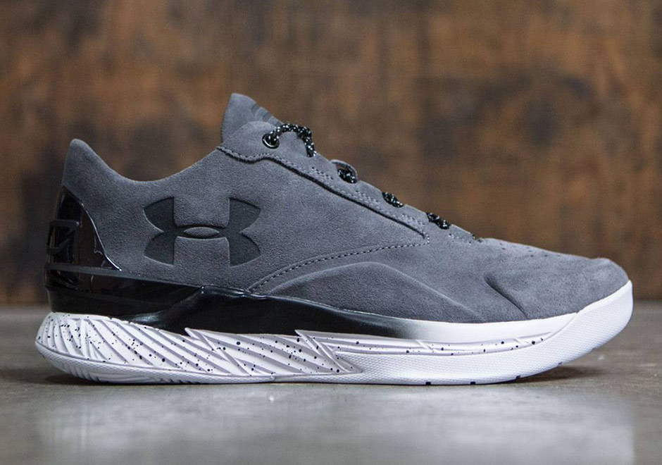 Under Armour Curry 1 Lux Suede Black Grey 5