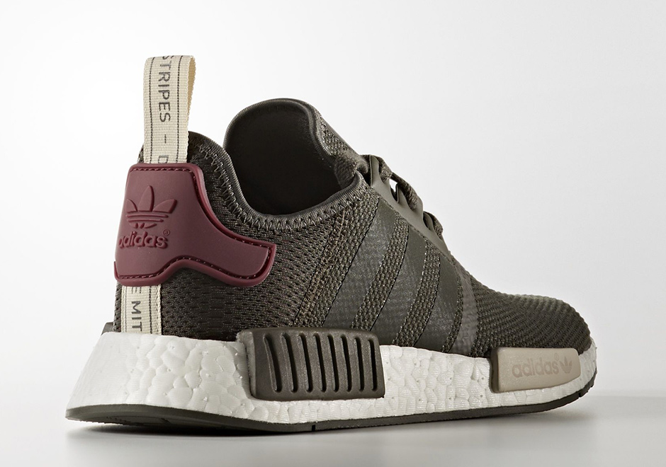 nmd r1 black burgundy olive