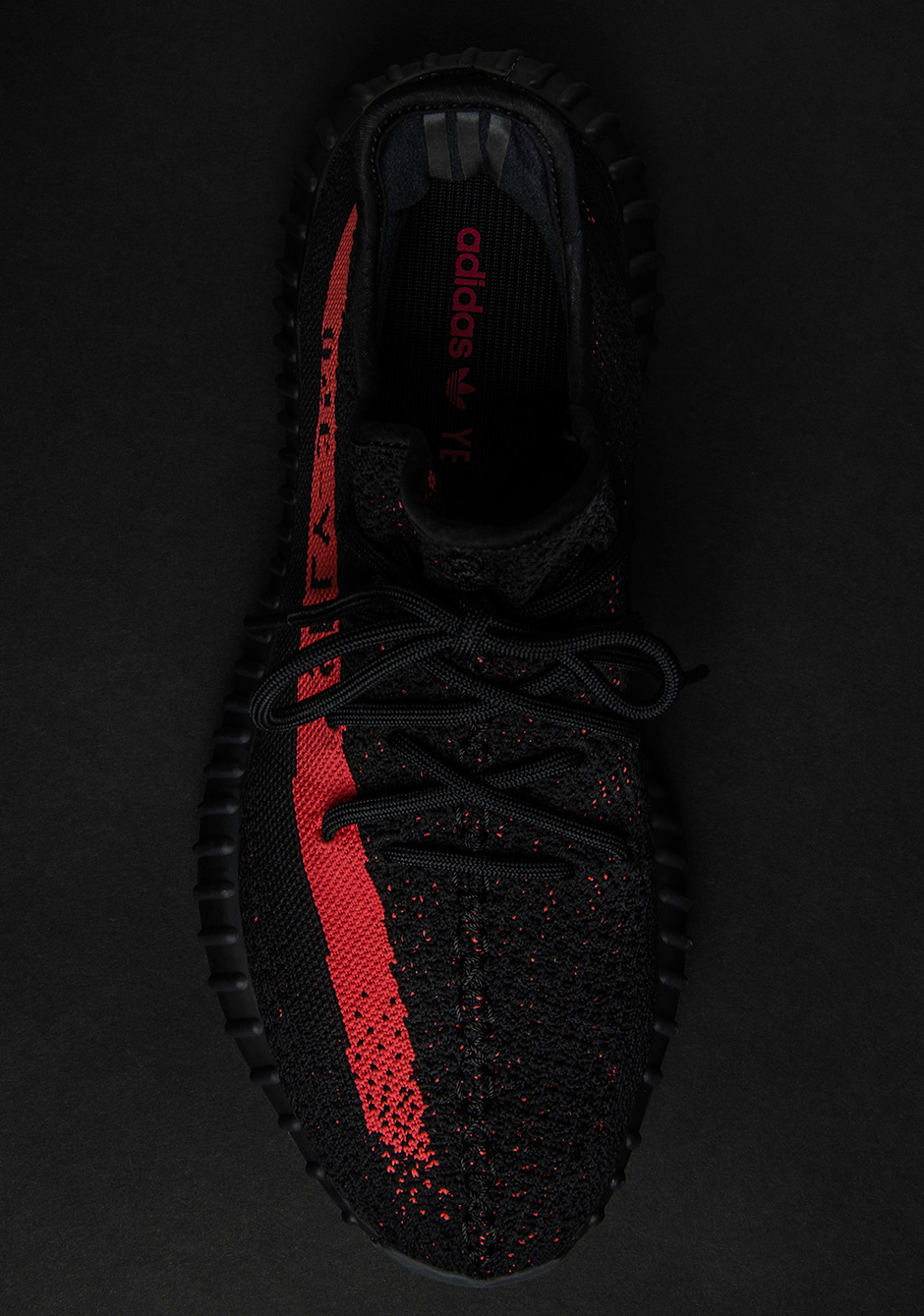 Adidas Yeezy boost 350 Black red stripe V2 BY 9612 Size 14 Used