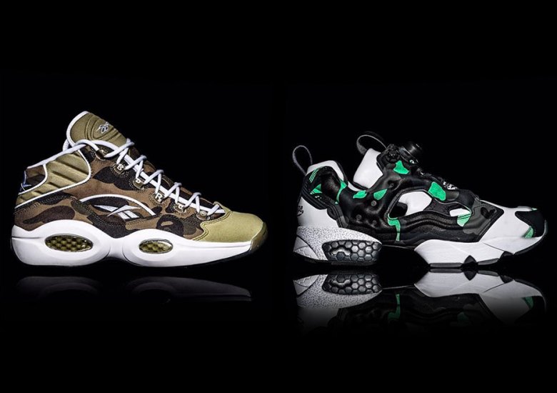 BAPE And Reebok Team Up For The Question Mid And Instapump Fury