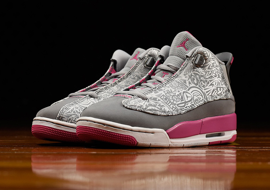 Jordan Dub Zero Grey Pink Girls 2