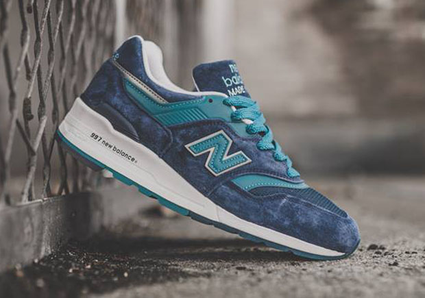 New Balance 997 In Two-toned Blue Suede
