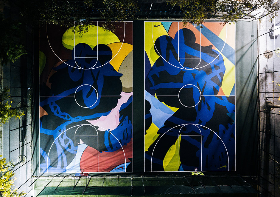 Nike Opens Basketball Courts Featuring Artwork By KAWS in New York City