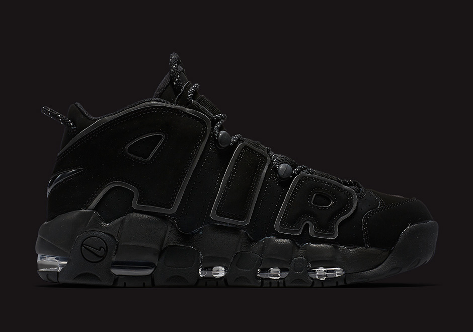 nike air more uptempo black reflective