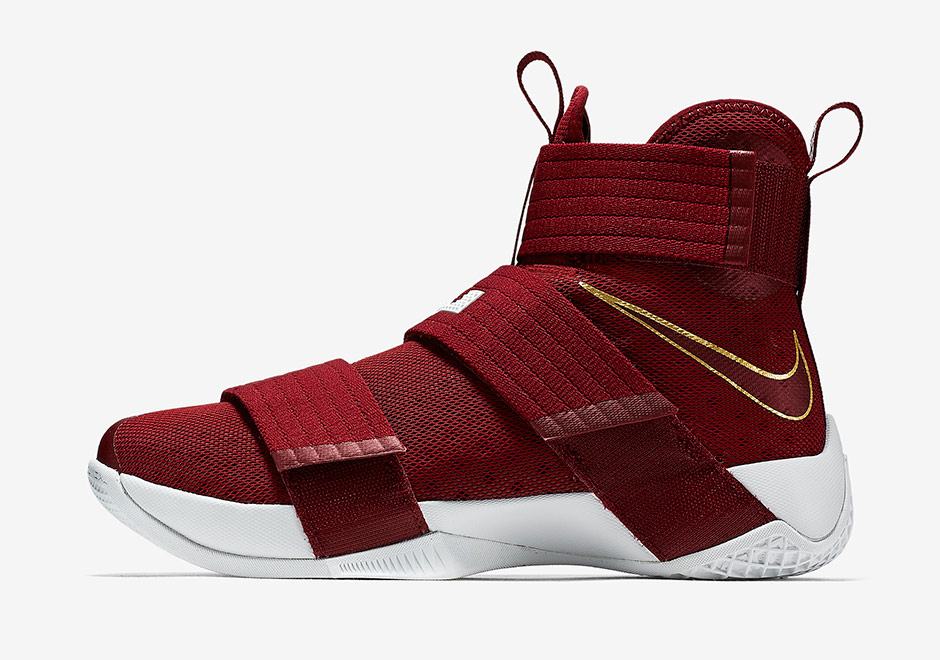 Nike Lebron Soldier 10 Team Red Metallic Gold 2