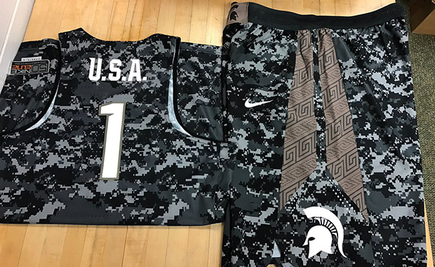 nike michigan state spartans armed forces classic uniforms