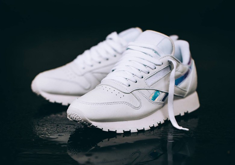The Reebok Classic Leather Adds Iridescent Logos