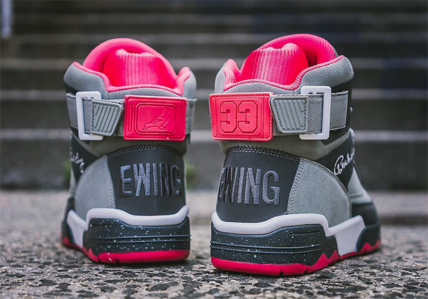 Pink patrick ewing sales shoes