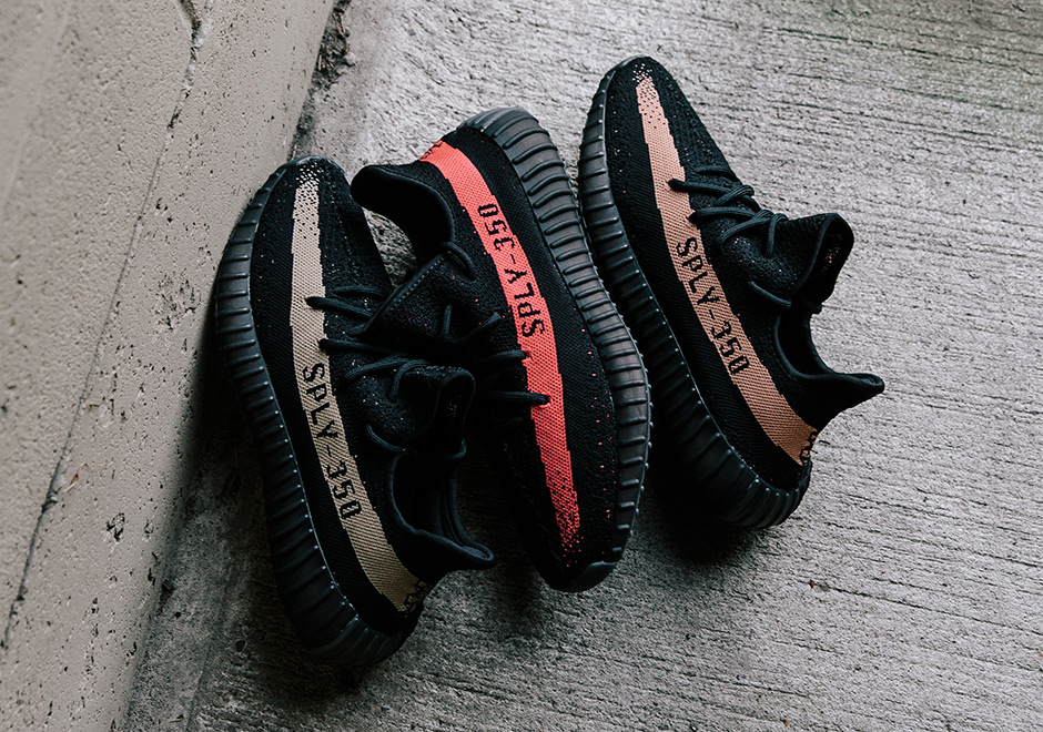 Adidas Yeezy Boost 350 V2 Infant Black Red Bred Deadstock BB6372 w
