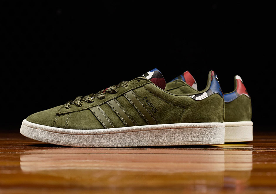 Adidas Campus Olive Green Suede Bb0077 02