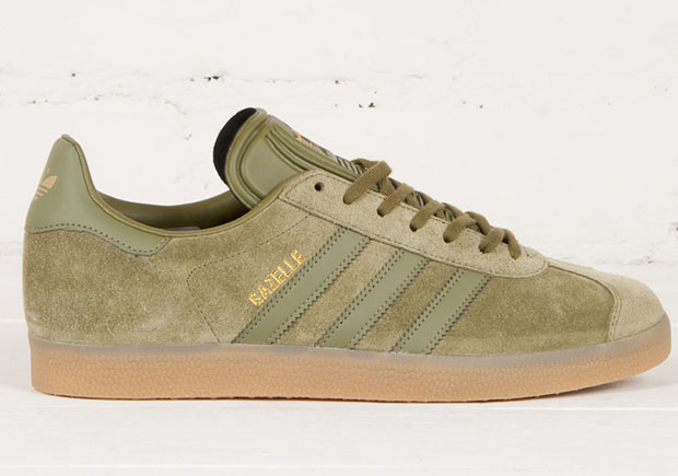 Adidas gazelle outlet olive cargo gum