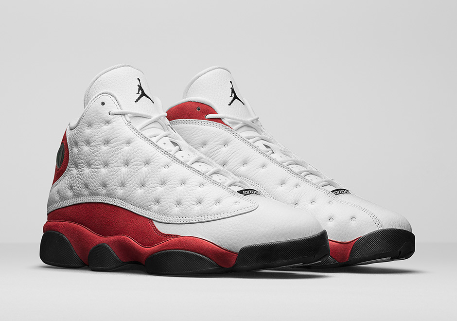 jordan 13 white black red