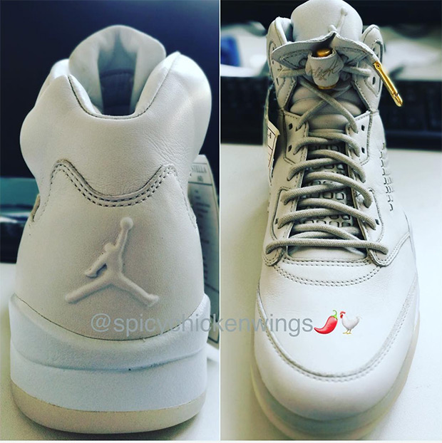 Air Jordan 5 Flight Jacket - White Sample | SneakerNews.com