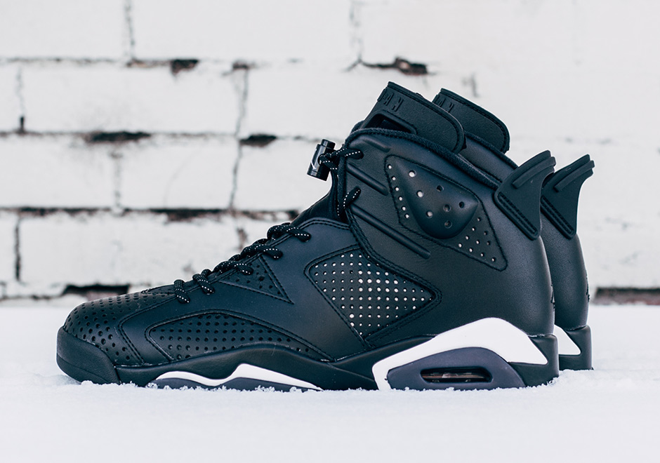 Air Jordan 6 Black Cat Perforated 1