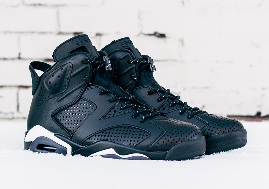 Air Jordan 6 Black Cat Perforated 2