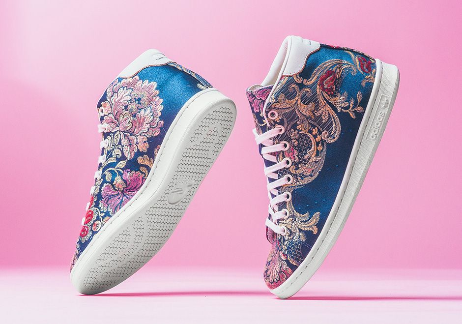 Pharrell Updates The adidas Stan Smith Mid With Beautiful Floral Jacquard