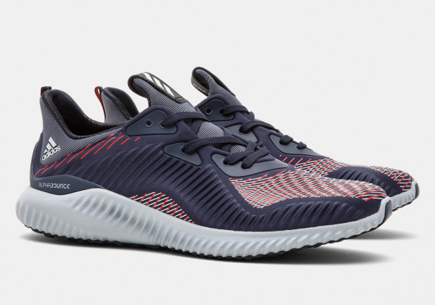 Adidas Alphabounce Navy Red Grey 2