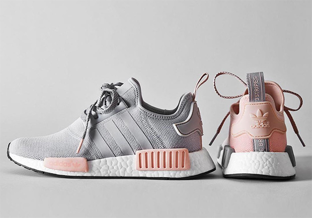 gray and pink adidas shoes