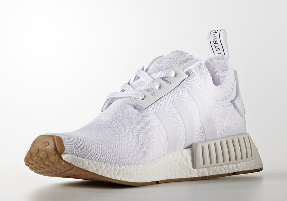 nmd r1 primeknit white gum