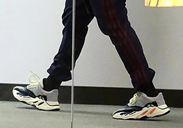 kanye west wearing yeezy 700